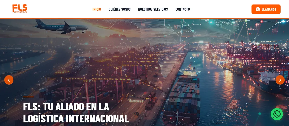 Sitio web de FLS Colombia